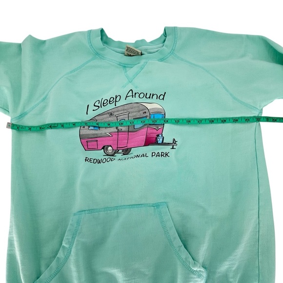 Redwood National Park Camping pajama top with kangaroo pocket and camper picture - Picture 4 of 6